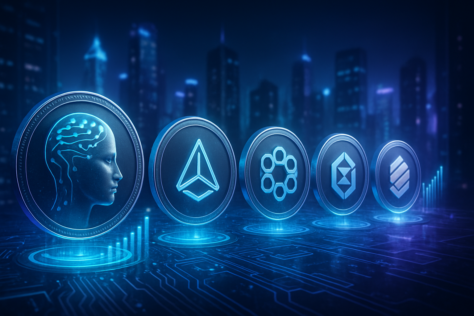 découvrez les 5 principales cryptomonnaies d'intelligence artificielle à surveiller en 2025. cette sélection stratégique vous aidera à identifier les opportunités d'investissement prometteuses dans un marché en pleine expansion, alliant technologie et finance.