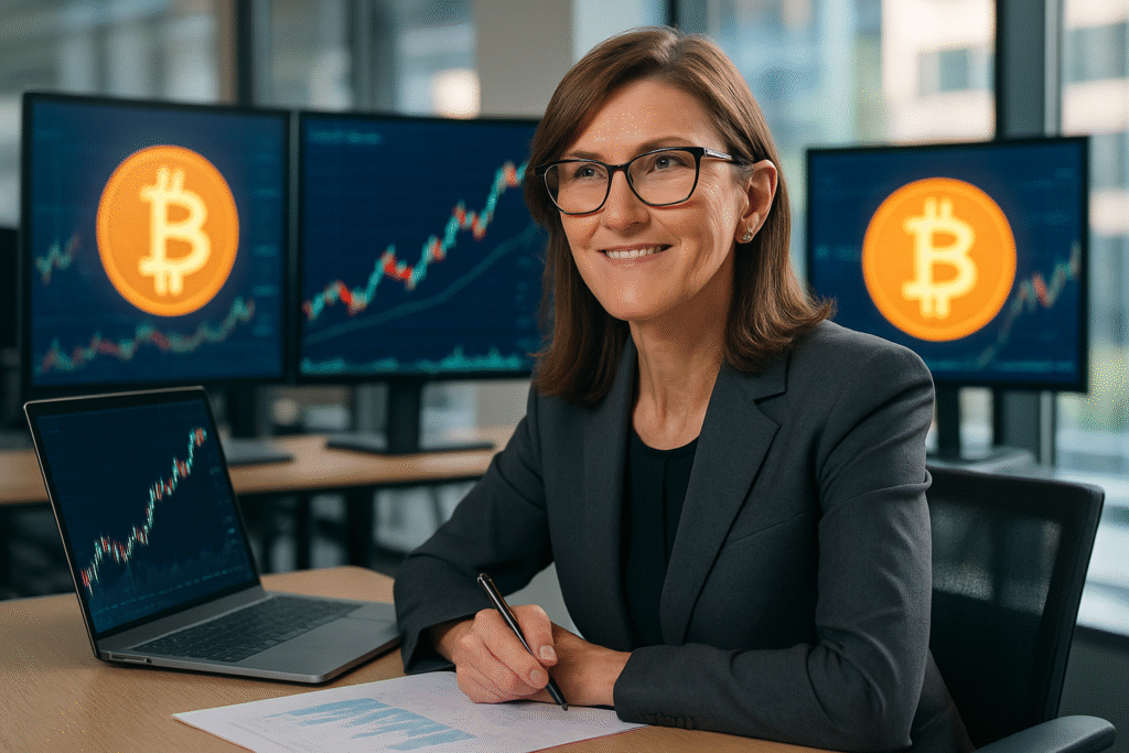 découvrez pourquoi cathie wood d'ark invest maintient sa prévision optimiste sur le bitcoin à 1,5 million de dollars, analysant les tendances et perspectives du marché des cryptomonnaies.