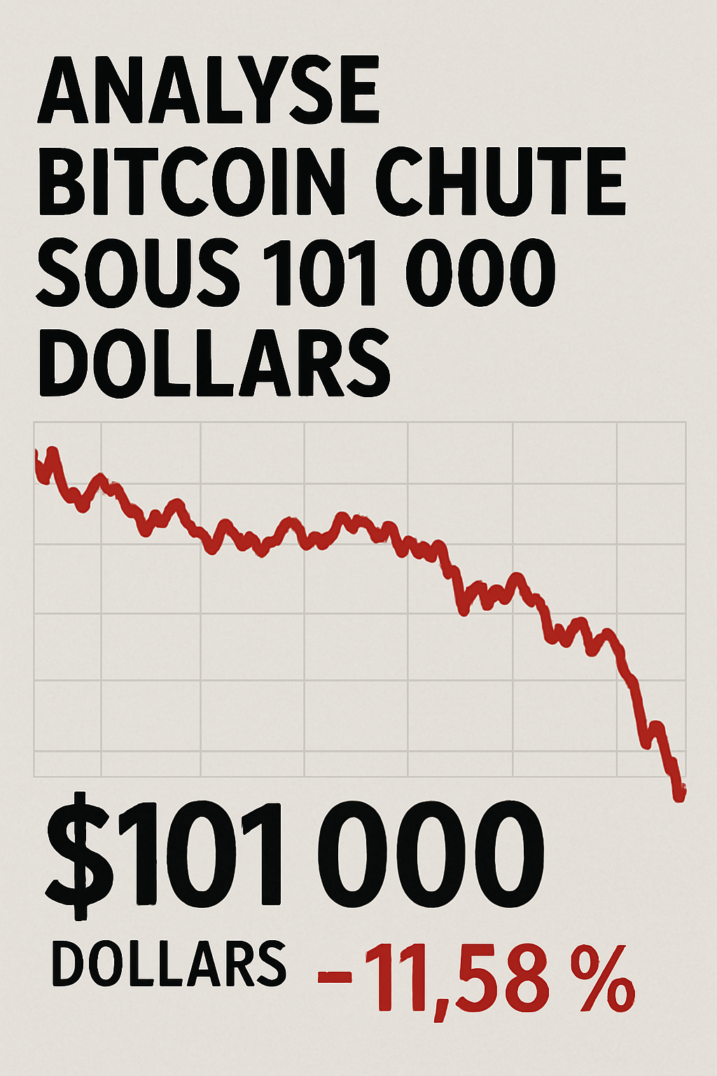 bitcoin plonge sous les 101 000 $, affecté par la chute des actions américaines et les défis rencontrés par les mineurs. analyse des conséquences sur le marché crypto.