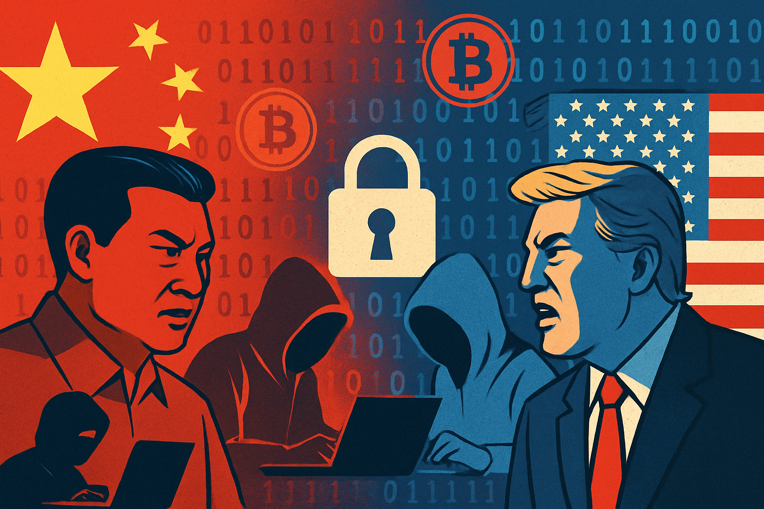 la chine accuse les états-unis d'être derrière le vol massif de 127 000 btc lors d'une cyberattaque, suscitant des tensions géopolitiques majeures.