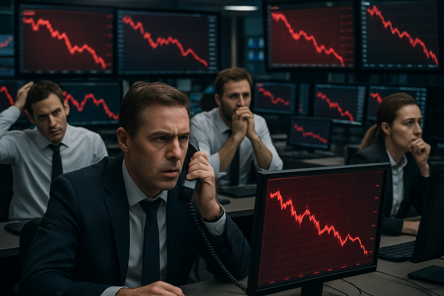 le cac 40 plonge sous les 8 000 points, le nasdaq recule de 1,7 % et le bitcoin perd 2,3 %, reflet d'une journée difficile sur les marchés financiers.