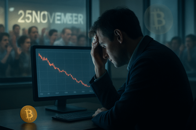 découvrez l'analyse du bitcoin au 25 novembre évoquant une capitulation massive imminente selon un expert, et comprenez les enjeux pour le btc.