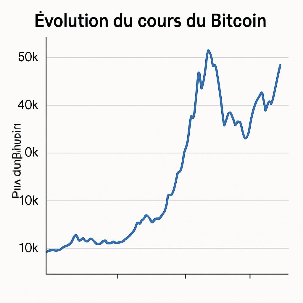 découvrez une analyse visuelle détaillée et suivez l'évolution du cours du bitcoin pour mieux comprendre ses tendances et anticiper ses mouvements.