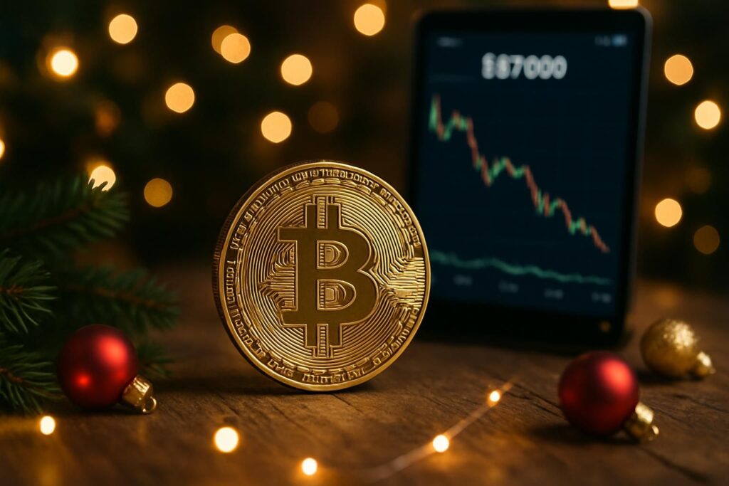 découvrez pourquoi la baisse du bitcoin à 87 000 $ la veille de noël pourrait être une opportunité unique pour les investisseurs, malgré un marché instable.
