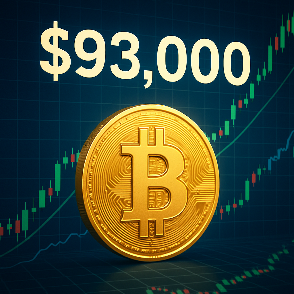 bitcoin reprend fortement sa hausse et atteint près de 93 000 dollars, tandis que les altcoins rencontrent des difficultés à suivre cette dynamique haussière.