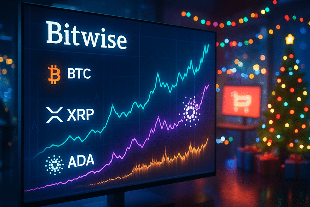 découvrez les dernières tendances crypto avec bitwise qui lance une solution diversifiée incluant btc, xrp et ada, ainsi que le lancement réussi de la vente de noël digitap ($tap).