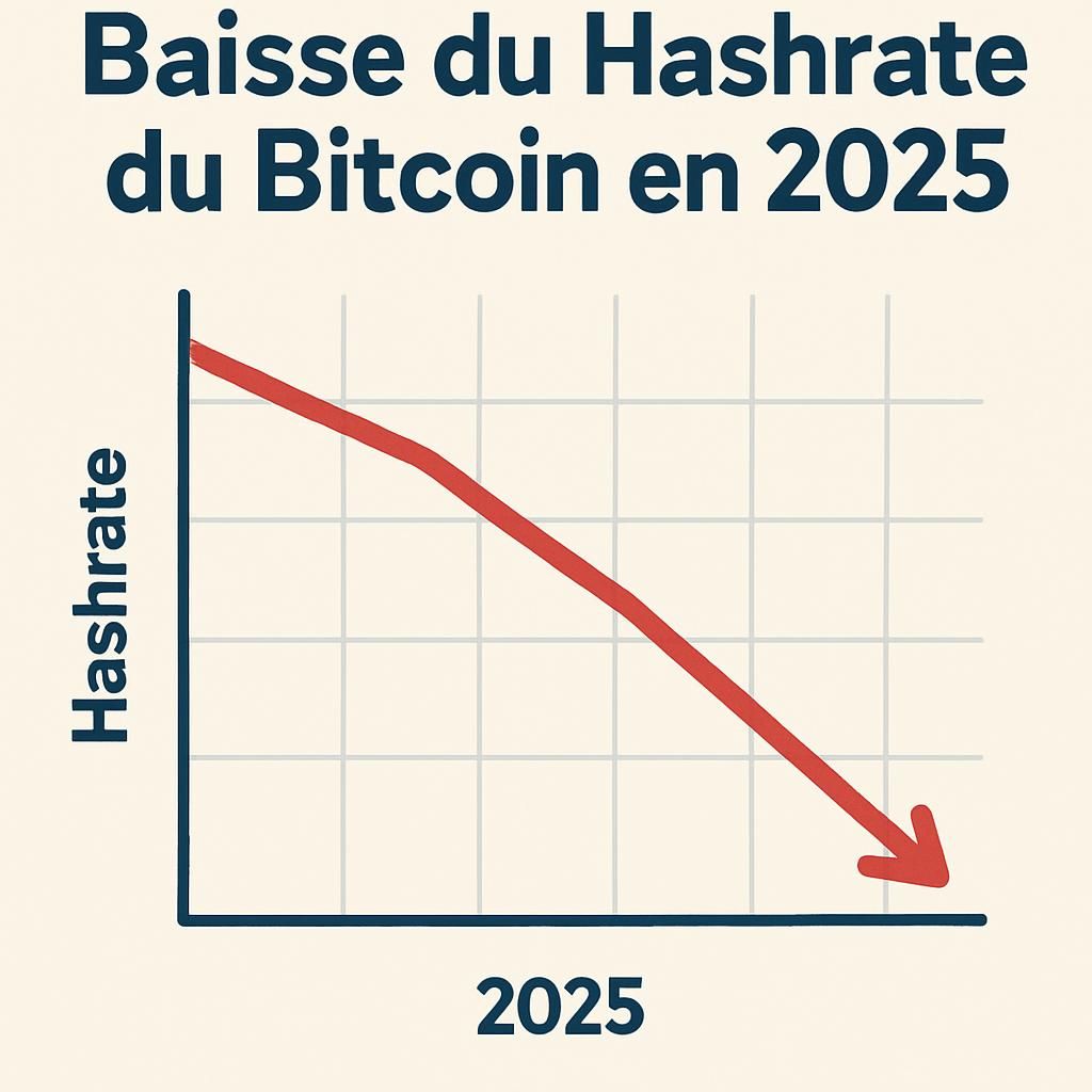 le hashrate du bitcoin connaît sa plus forte baisse post-halving depuis 2024, provoquée par un arrêt massif des activités de minage en chine, impactant la sécurité et la validation des transactions sur le réseau.