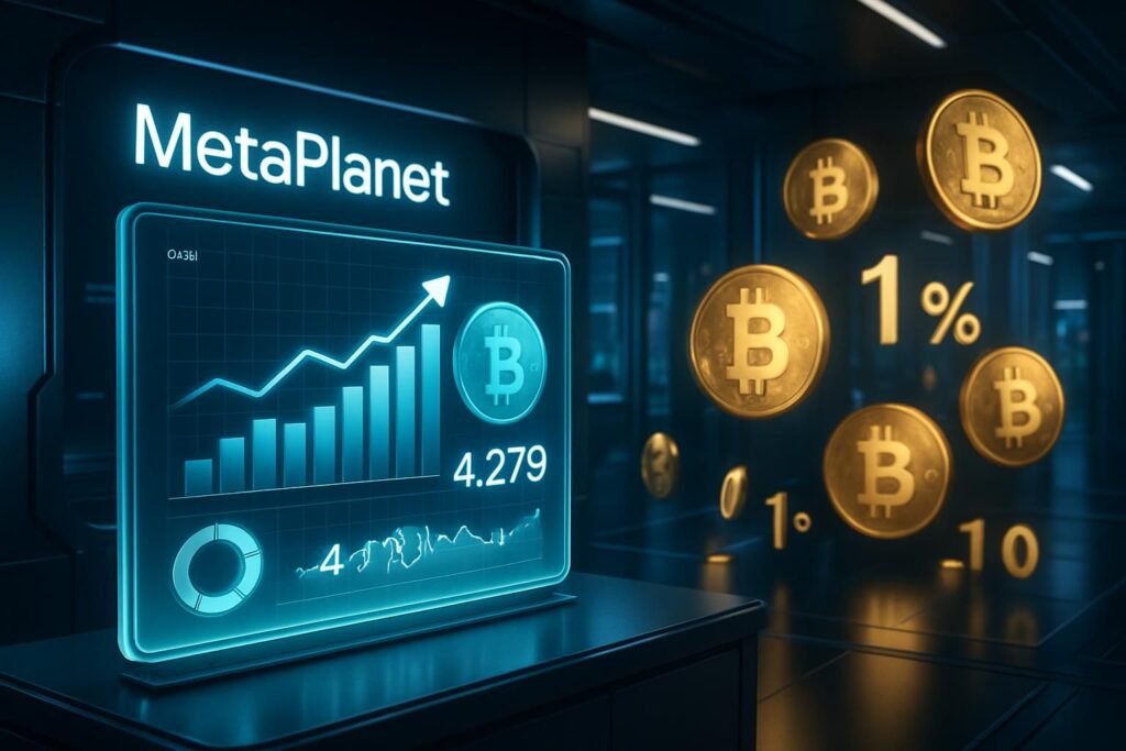 metaplanet renforce son portefeuille en ajoutant 4 279 btc au t4 et vise à détenir 1 % de l'offre totale de bitcoin d'ici 2027, consolidant ainsi sa position dans le marché des cryptomonnaies.