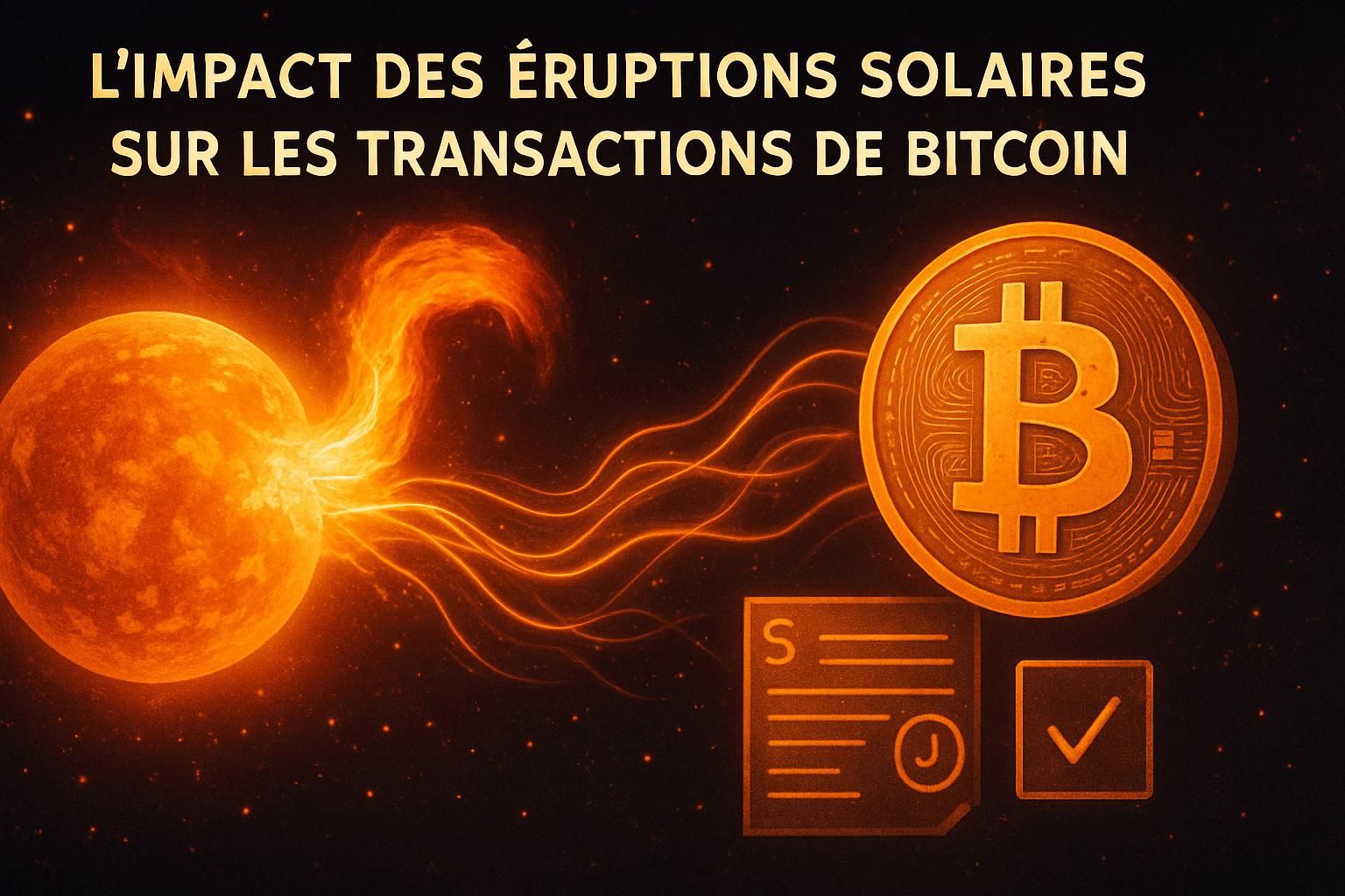 découvrez comment les orages solaires et les perturbations spatiales peuvent affecter le réseau bitcoin et la sécurité des cryptomonnaies.