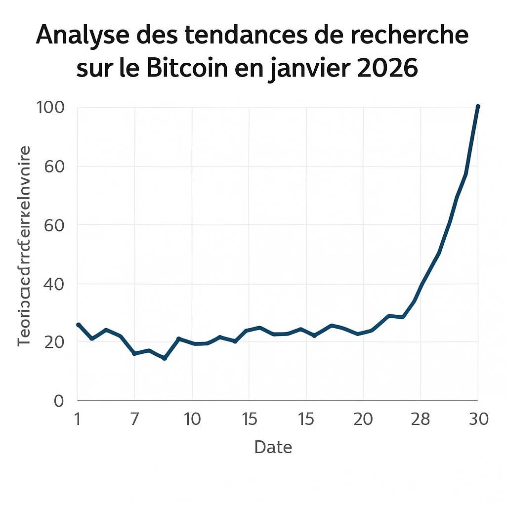 analyse du 23 janvier sur la baisse d'intérêt pour le bitcoin selon les tendances google, explorant les causes et les implications de ce déclin.