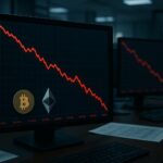 les etf bitcoin et ethereum enregistrent une forte baisse avec 1,7 milliard de dollars de retraits en une semaine, reflétant une volatilité accrue sur le marché des cryptomonnaies.