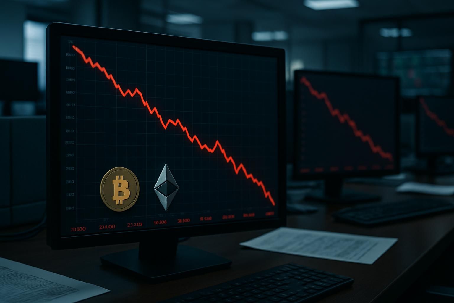 les etf bitcoin et ethereum enregistrent une forte baisse avec 1,7 milliard de dollars de retraits en une semaine, reflétant une volatilité accrue sur le marché des cryptomonnaies.