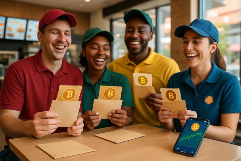 découvrez comment une chaîne de restauration rapide innove en récompensant ses employés avec des primes en bitcoins, alliant technologie et motivation au travail.