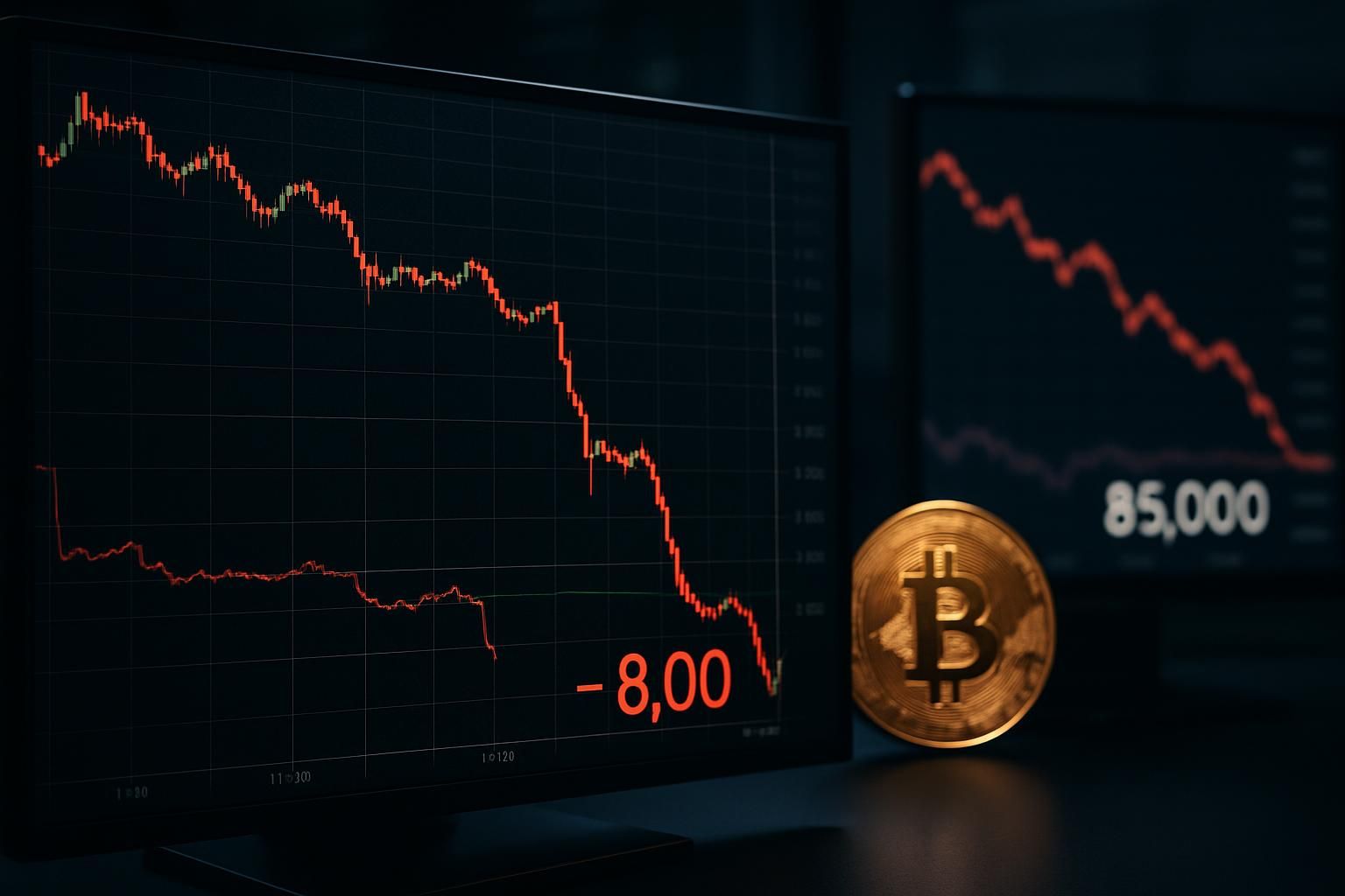 analyse en temps réel de la chute spectaculaire des marchés : l'or dégringole de 8 % en une heure tandis que le bitcoin repasse sous la barre des 85 000 dollars.