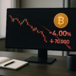 découvrez les causes principales de la baisse de 4 % du bitcoin, entraînant une chute sous les 70 000 $. analyse complète des facteurs influençant cette tendance.