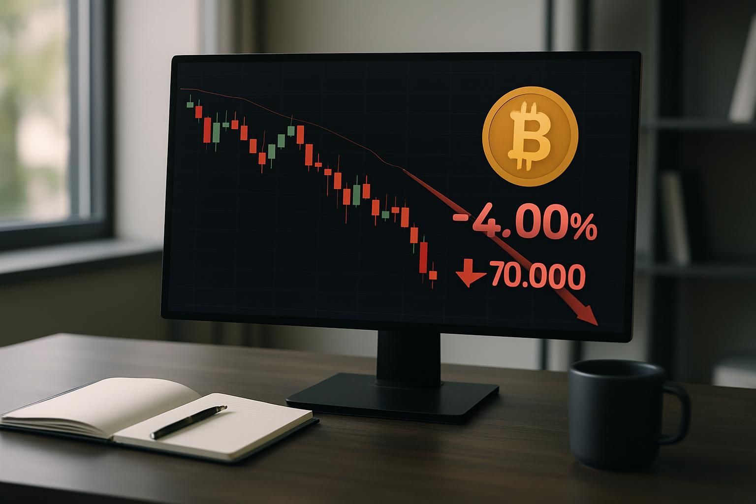 découvrez les causes principales de la baisse de 4 % du bitcoin, entraînant une chute sous les 70 000 $. analyse complète des facteurs influençant cette tendance.