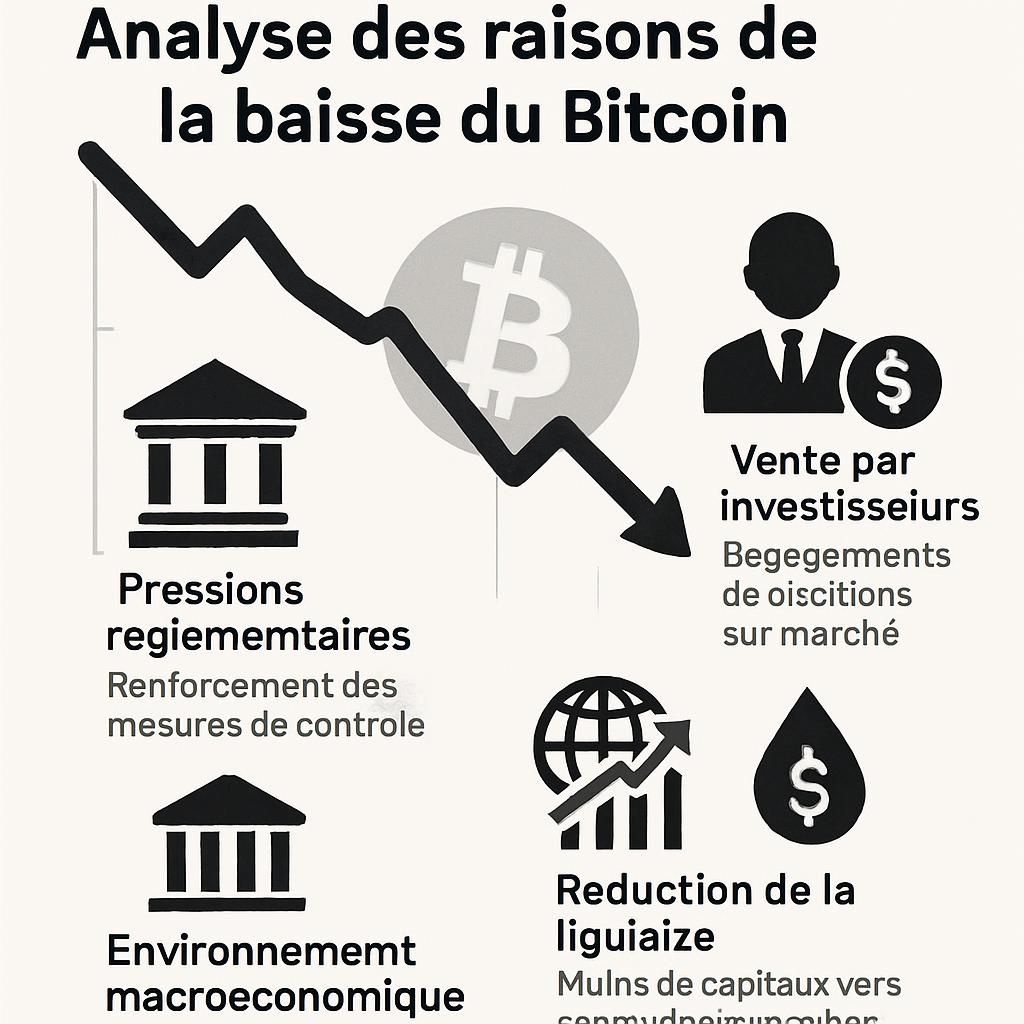 découvrez pourquoi le prix du bitcoin a chuté de 4 %, analysant les facteurs clés ayant conduit à la perte du seuil des 70 000 $.