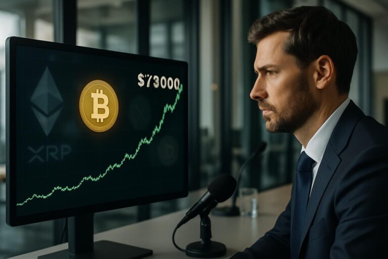 bitcoin atteint 73 000 $ tandis qu'ethereum, xrp et dogecoin restent incertains avant la conférence de presse décisive de powell, influençant le marché des cryptomonnaies.