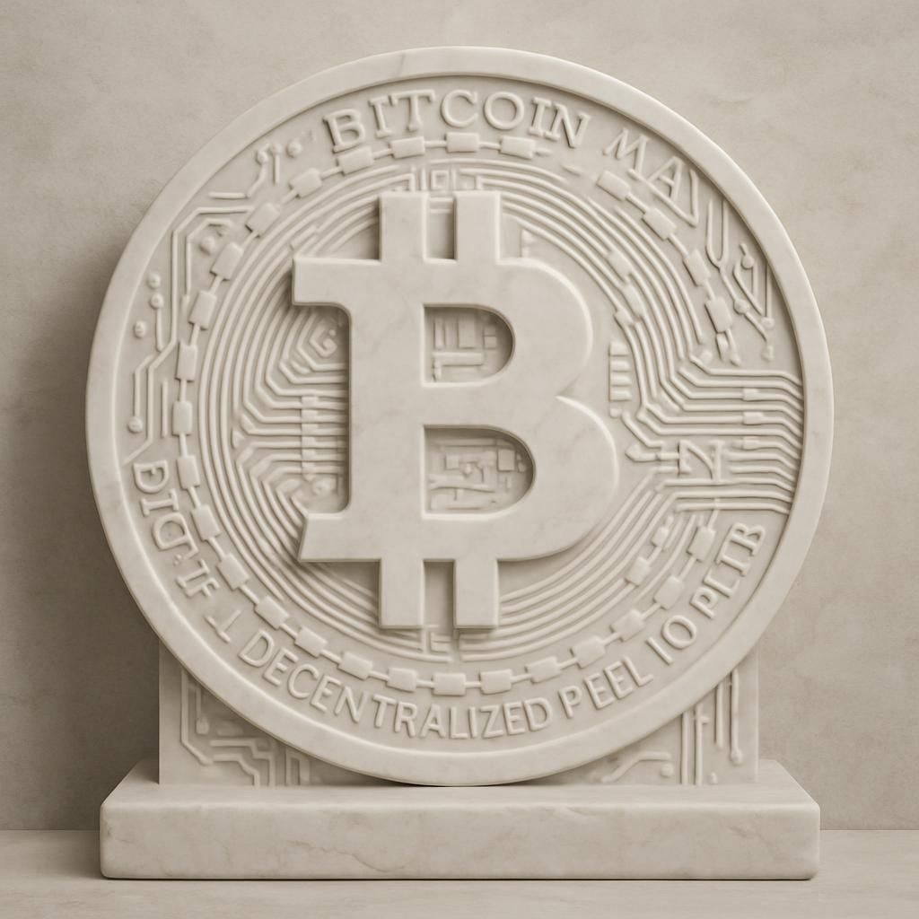 découvrez comment alexis ohanian immortalise bitcoin dans une sculpture en marbre impressionnante, créée grâce à l'intelligence artificielle. une fusion entre art traditionnel et technologie moderne.