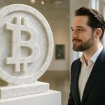 découvrez la sculpture en marbre de bitcoin créée grâce à l’intelligence artificielle, dévoilée par alexis ohanian, alliant art et technologie de manière impressionnante.
