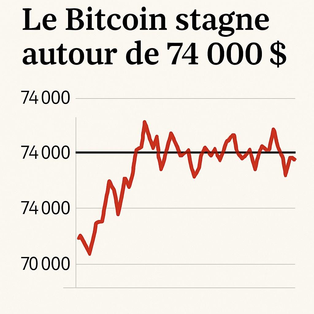 le bitcoin reste stable autour de 74 000 $, les investisseurs analysent attentivement les tendances et indices du marché des cryptomonnaies pour anticiper les prochaines évolutions.