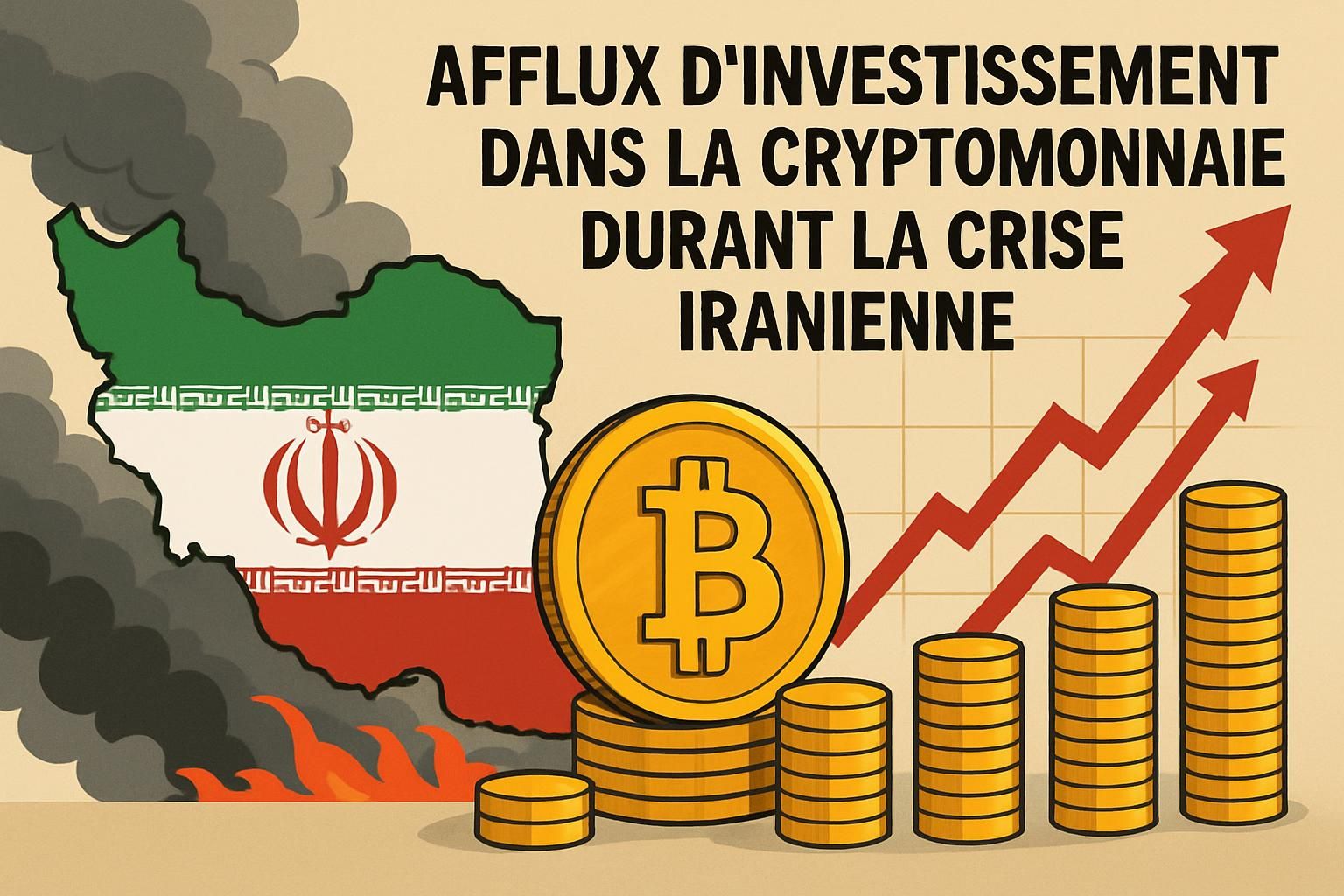 découvrez comment la cryptomonnaie, notamment le bitcoin, attire 619 millions de dollars en pleine crise iranienne et joue un rôle clé dans cette période tumultueuse.