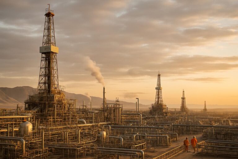 le champ pétrolier de tengiz au kazakhstan reprend sa production quotidienne, tout en faisant face à plusieurs défis techniques et environnementaux qui impactent son rendement futur.