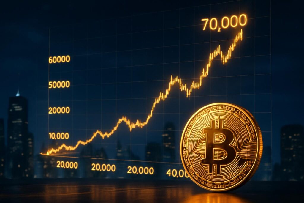 découvrez pourquoi bitcoin approche les 70 000 $ et analysez les signaux indiquant un possible retournement de tendance sur le marché des cryptomonnaies.
