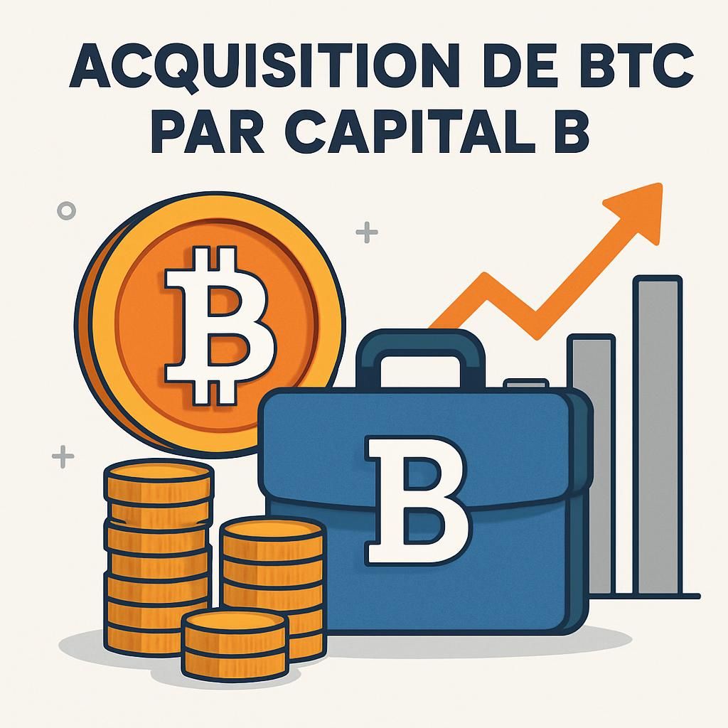 capital b annonce l'achat de 6 btc pour 0,4 million d'euros, augmentant son portefeuille total à 2 btc, renforçant ainsi sa position dans le marché des cryptomonnaies.