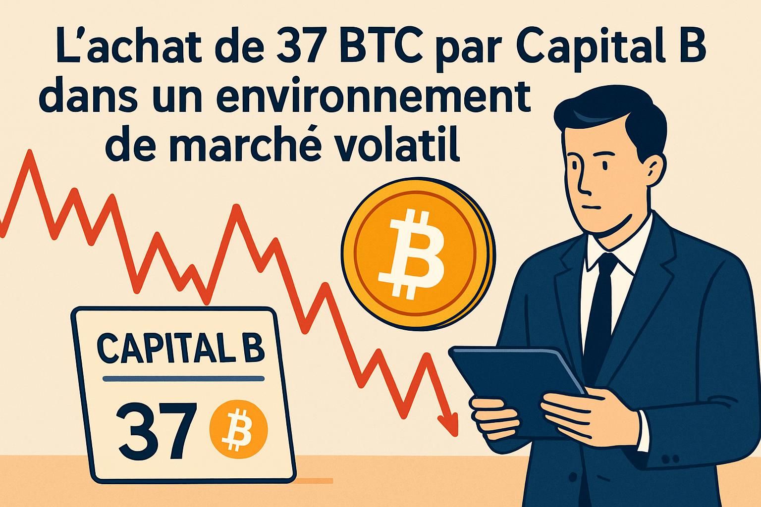 capital b renforce sa position dans les cryptomonnaies en acquérant 37 btc pour 2,3 millions d'euros, portant son portefeuille total à plus de 2 btc.