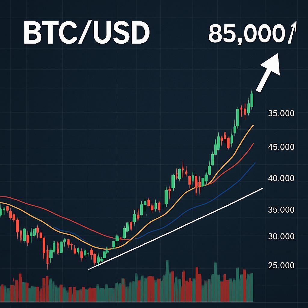découvrez pourquoi le graphique quotidien du bitcoin suggère une tendance haussière prometteuse pouvant mener le prix jusqu'à 85 000 dollars.