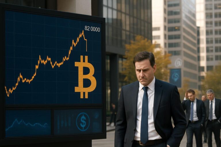 bitcoin atteint un sommet de 82 000 dollars, mais les investisseurs américains commencent à se désengager depuis octobre, impactant la dynamique du marché.
