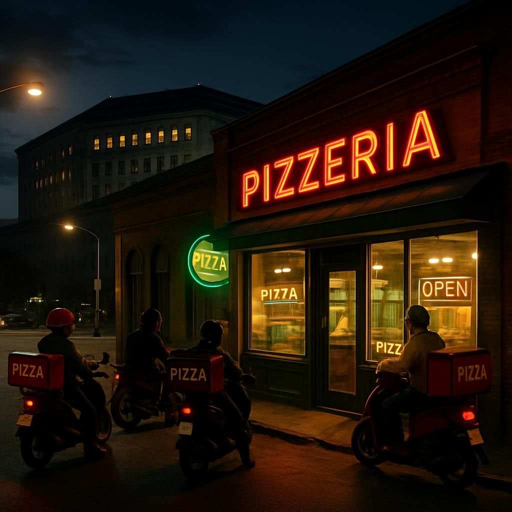 des commandes massives de pizza près du pentagone suscitent des inquiétudes et ravivent les tensions liées à un conflit potentiel avec l'iran.