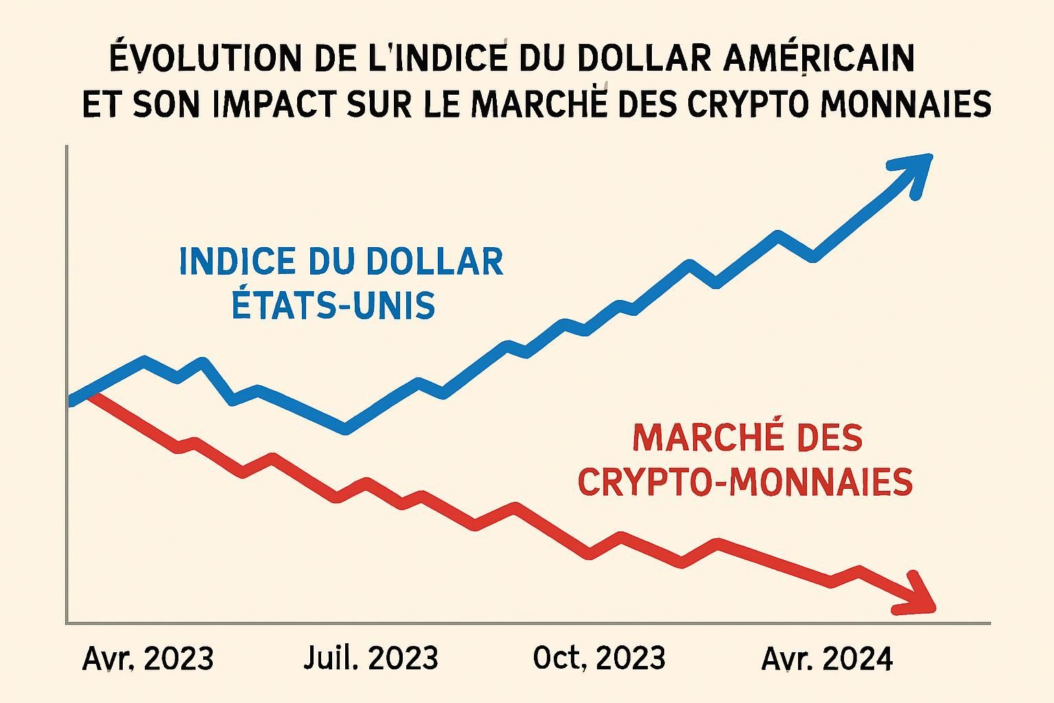 analyse de l'impact de la hausse de l'indice du dollar américain sur l'évolution du cours du bitcoin et perspectives pour les investisseurs.