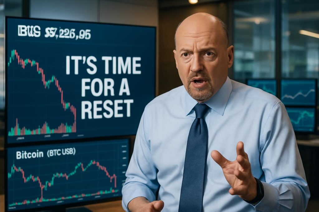 jim cramer appelle à un reset, ce qui pourrait freiner la reprise du support du bitcoin dans un marché haussier.