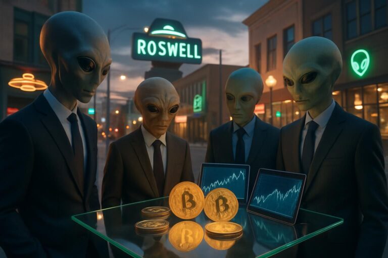 découvrez comment la capitale américaine des ovni a adopté le bitcoin, laissant penser que les extraterrestres pourraient eux aussi s'intéresser aux investissements en cryptomonnaies.