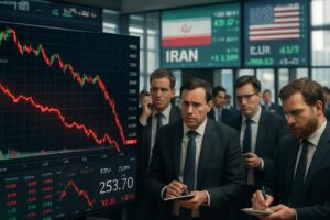 la décision controversée de trump concernant l'iran provoque une forte volatilité sur les marchés financiers avec 350 milliards de dollars en jeu, tandis que les investisseurs adoptent une approche prudente.
