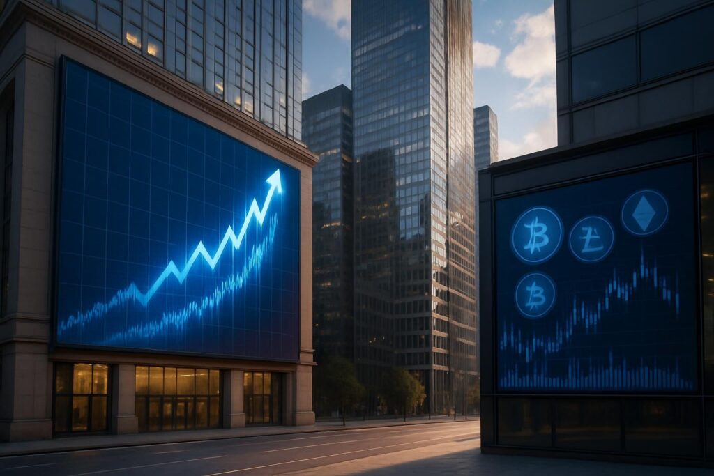 découvrez comment le marché boursier atteint de nouveaux sommets alors que bitcoin et les cryptomonnaies stagnent, une analyse des tendances financières actuelles.
