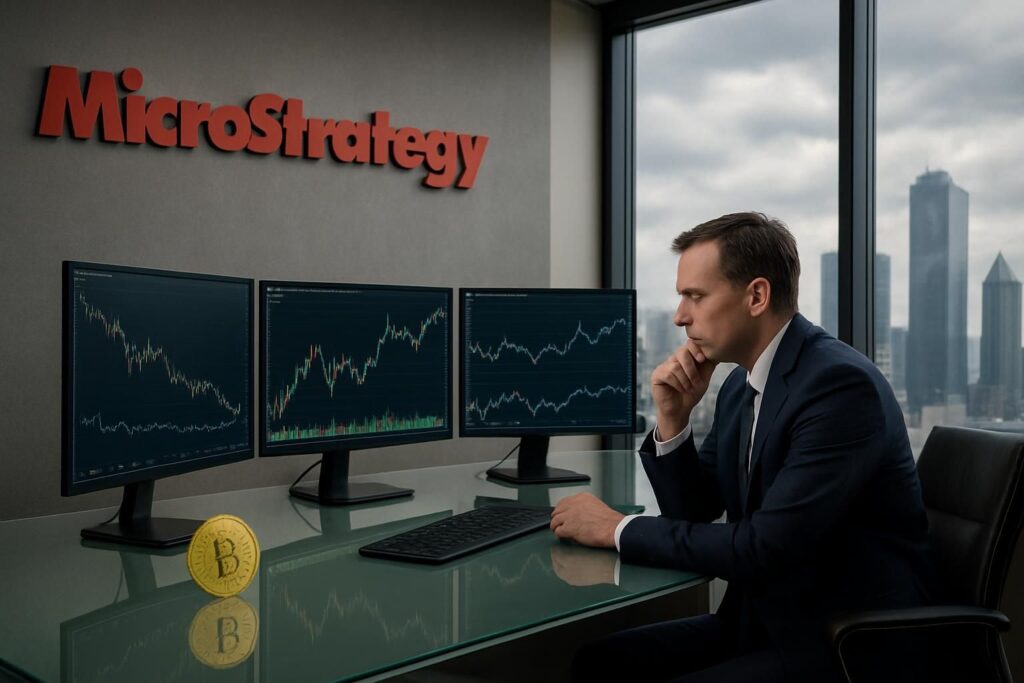 microstrategy réfléchit à la vente de ses réserves en bitcoin, une décision stratégique qui pourrait impacter le marché des cryptomonnaies.