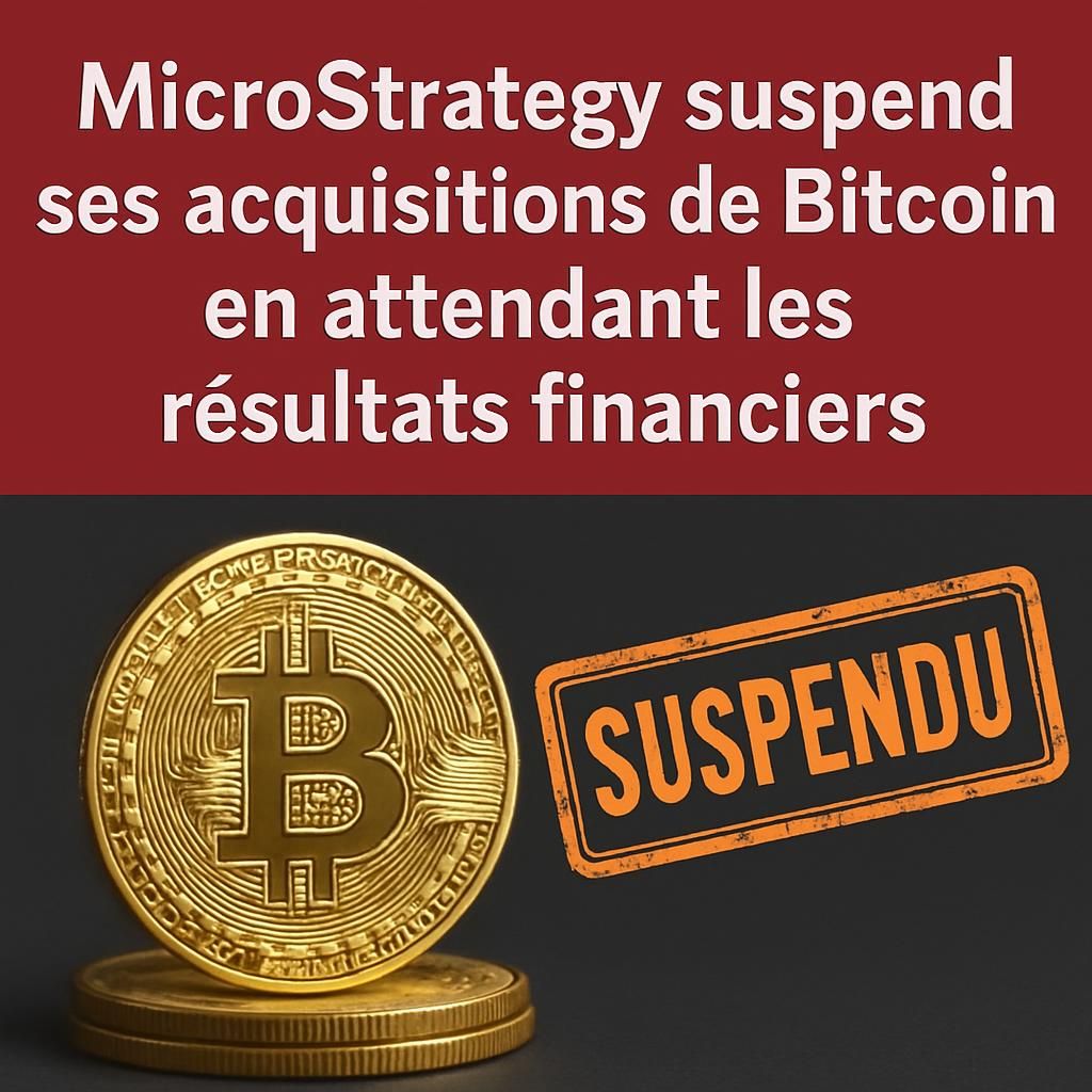 microstrategy suspend ses achats de bitcoin en attendant les résultats financiers du premier trimestre qui seront dévoilés le 5 mai.