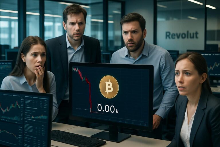 revolut reconnaît un dysfonctionnement technique ayant affiché par erreur le prix du bitcoin proche de zéro, causant confusion parmi les utilisateurs.