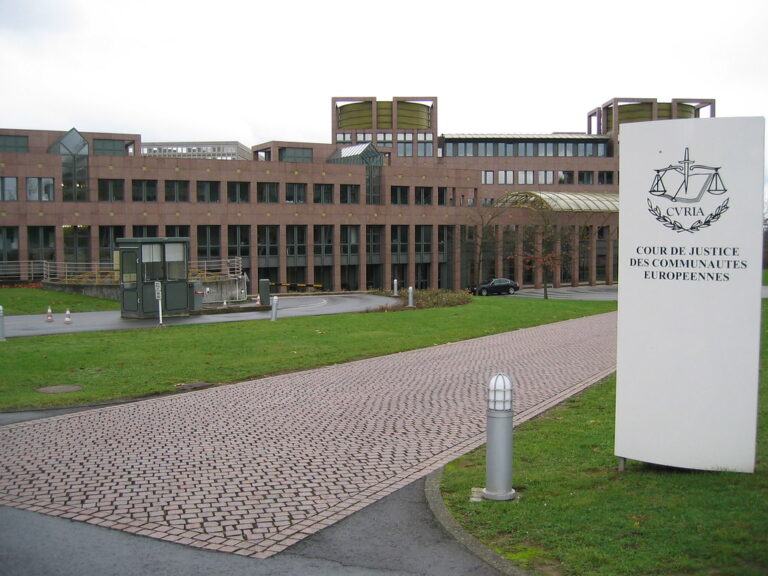 Le batiment de la Cour de justice de l'Union europeenne a Luxembourg