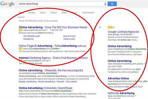 Illustration de la publicite sur les moteurs de recherche et du marketing digital