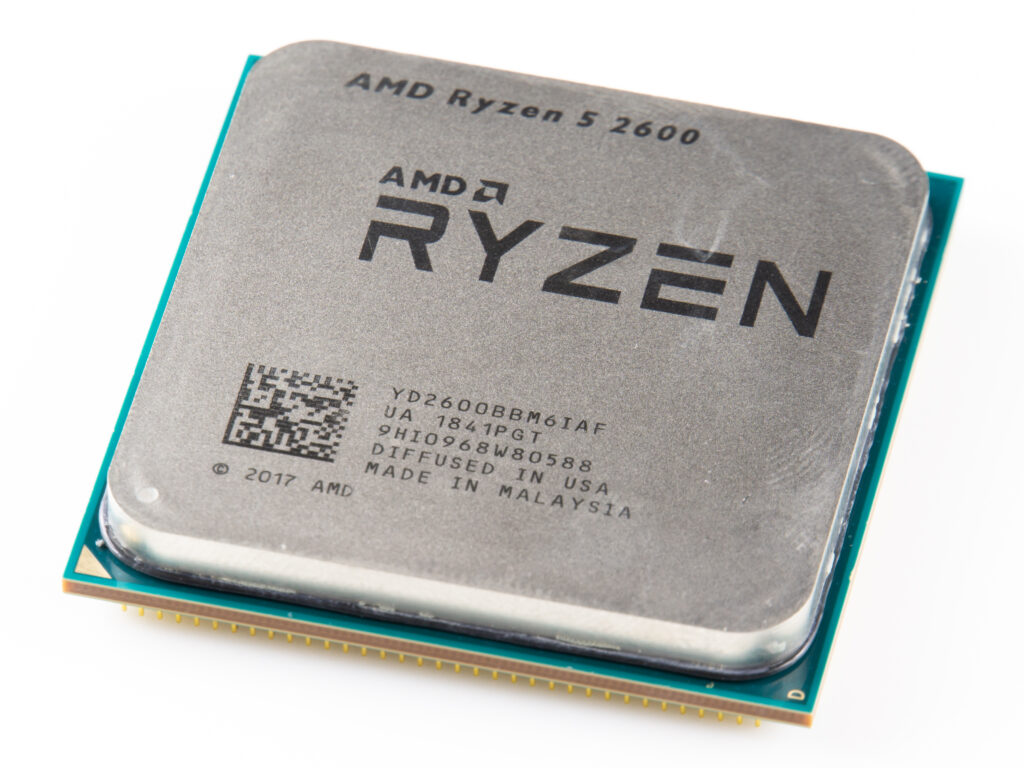Processeur AMD Ryzen pose sur son support