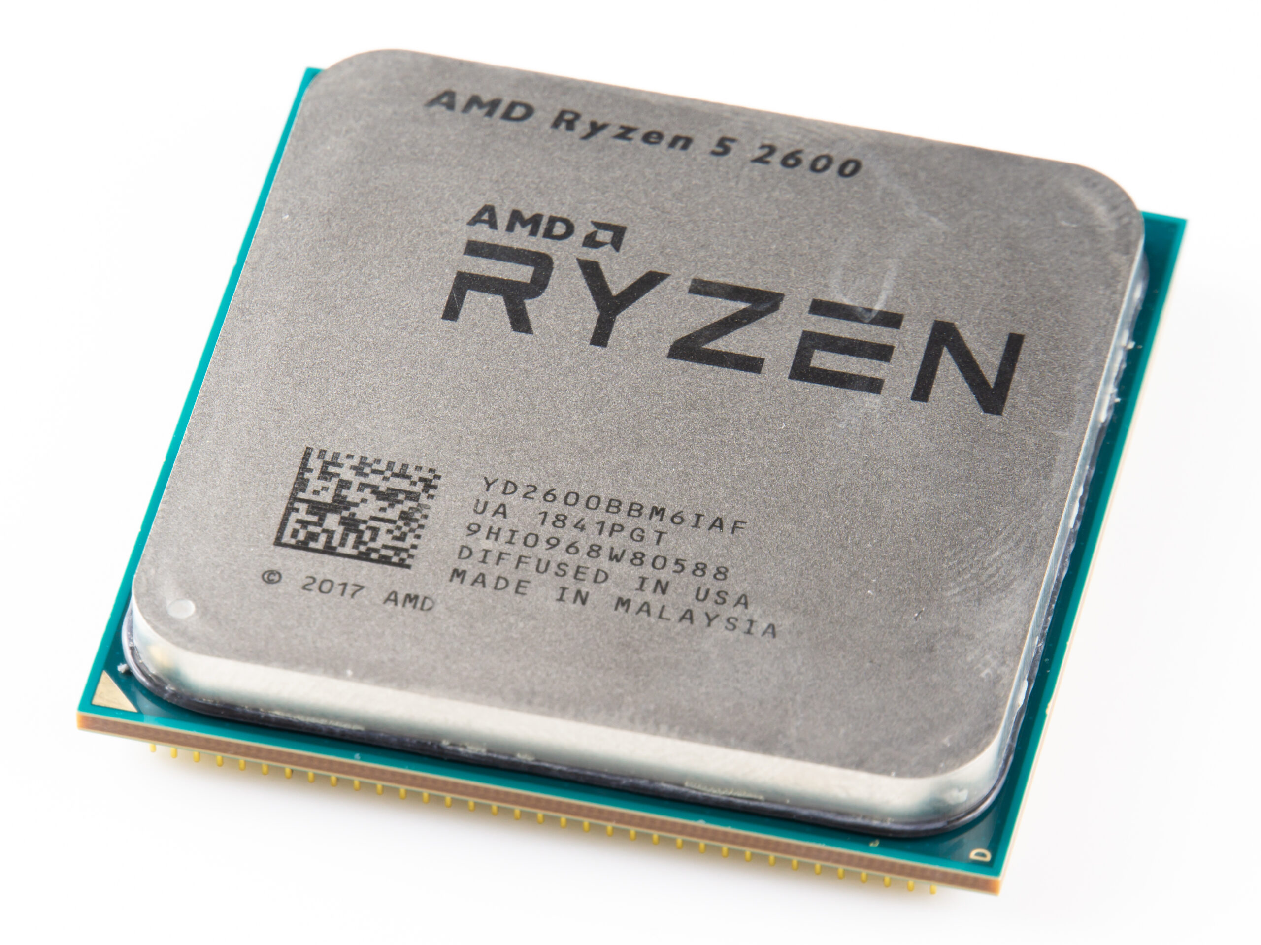 Processeur AMD Ryzen pose sur son support